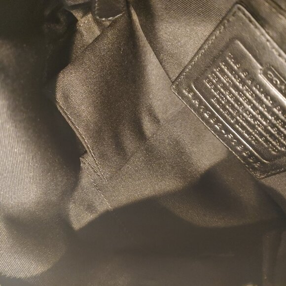 Coach Signature Purse - Shoulder Crossbody Bag, Leather/Canvas, Black. - Picture 11 of 16